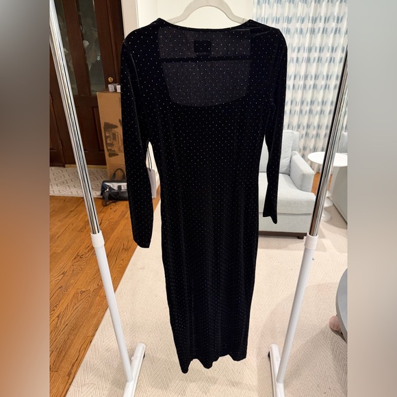 SAYLOR Black Long Sleeve Evening Dress with rainbow studs, NWT - Picture 4 of 7